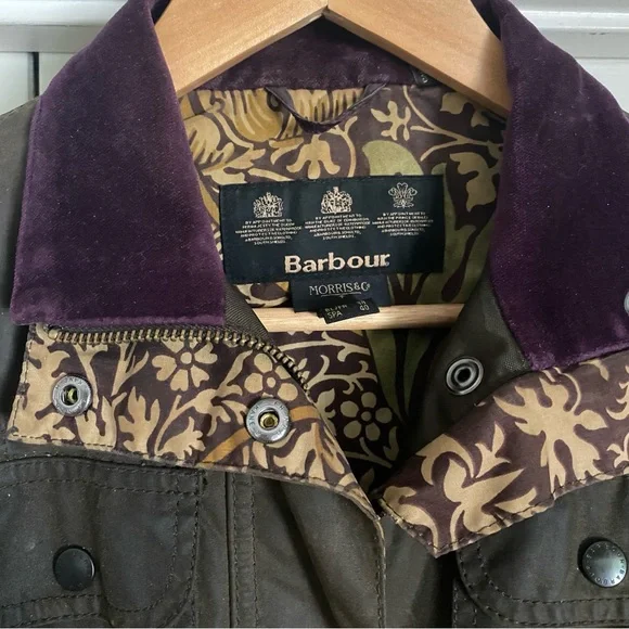 RARE Barbour Scholar Waxed Jacket Olive/Green Women’s size 6